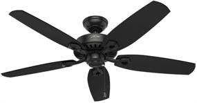 img 4 attached to 🔌 Hunter Builder Elite 52-inch Matte Black Ceiling Fan with Pull Chain Control - Indoor