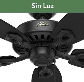 img 2 attached to 🔌 Hunter Builder Elite 52-inch Matte Black Ceiling Fan with Pull Chain Control - Indoor