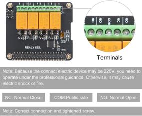 img 1 attached to 🔌 MakerFocus Raspberry Pi расширительная плата: 4-канальный реле-модуль для Raspberry Pi 4B/3B+/3B/2B - Без программирования или программных возможностей