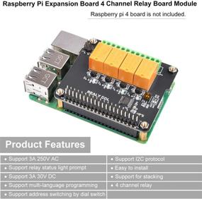 img 3 attached to 🔌 MakerFocus Raspberry Pi расширительная плата: 4-канальный реле-модуль для Raspberry Pi 4B/3B+/3B/2B - Без программирования или программных возможностей