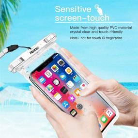 img 1 attached to 4-Pack FONKEN Waterproof Phone Pouches, IPX8 Cell Phone Dry Bags - Underwater Phone Cases Compatible with iPhone 12 Pro Max, 11, XS Max, XR, 8, 7, Galaxy S20, S10, Note 9 - Fits Up to 7.0 Inches