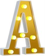 💡 big gold letter a led marquee lights - perfect for wedding, home, party, bar decoration логотип