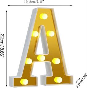 img 3 attached to 💡 Big Gold Letter A LED Marquee Lights - Perfect for Wedding, Home, Party, Bar Decoration