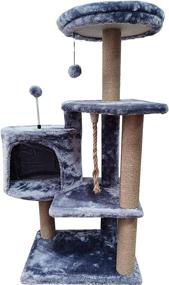 img 3 attached to 🐱 TINWEI Cat Tree Scratching Toy, Activity Centre, Cat Tower Furniture with Scratching Posts