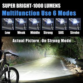 img 3 attached to 🚲 Smiling Shark Bike Lights: Super Bright Rechargeable Waterproof Front and Back Light Set for Night Riding - Ideal for Men, Women, and Kids