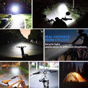 img 2 attached to 🚲 Smiling Shark Bike Lights: Super Bright Rechargeable Waterproof Front and Back Light Set for Night Riding - Ideal for Men, Women, and Kids