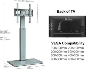 img 2 attached to 📺 FITUEYES Моранди Универсальная напольная телестойка с поворотным кронштейном - Угловая железная подставка для плоских экранов от 26 до 55 дюймов на открытом воздухе - Идеально подходит для спальни, гостиной и общежития.