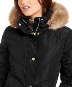 img 2 attached to Michael Kors Chevron Hooded Puffer