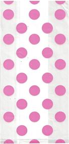 img 2 attached to 🎀 Pastel Pink Baby Shower Favor Bags: 100 Light Pink Cellophane Bags with Twist Ties in Polka Dots, Striped, and Chevron Design