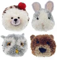 🧶 wool queen pompom adorable animals diy kit - create 4 pom pets with gift box, ideal for arts &amp; crafts – easy for kids and beginners logo