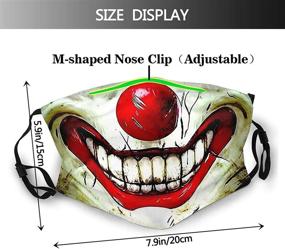 img 3 attached to 😄 Get Noticed with MOMEPE Funny Laughing Mouth Face Mask Scarf - Breathable and Washable Balaclavas with 2 Filters for Men & Women Adults!