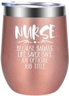 wine tumbler cup for nurses - nurse gifts for women - christmas gifts for nurse - rn gifts - nurse practitioner, nicu, registered, lpn nurse gifts - funny nurse appreciation gifts logo