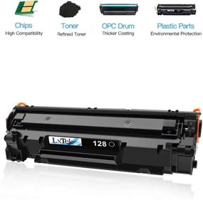 img 1 attached to 🖨️ LxTek Compatible Toner Cartridge: Replacement for Canon 128 CRG128 ImageCLASS D530 D550 MF4570dw MF4770n FaxPhone L190 L100 Printer Tray, 4-Pack (Black)