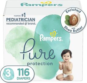 img 4 attached to 👶 Pampers Pure Protection Diapers Size 3, 116 Count - Hypoallergenic & Unscented Disposable Baby Diapers, Enormous Pack (Packaging May Vary)