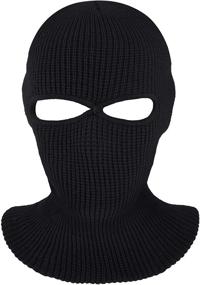 img 1 attached to 🧣 Stay Warm and Cozy this Winter with our Full Face Cover Knitted Balaclava Face Mask Ski Mask with 2-Hole - Perfect for Adults!