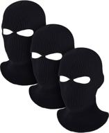 🧣 stay warm and cozy this winter with our full face cover knitted balaclava face mask ski mask with 2-hole - perfect for adults! logo