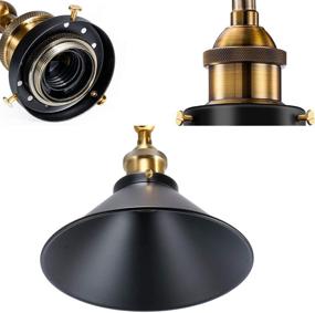 img 1 attached to Licperron Vintage Industrial Wall Sconces - Adjustable Antique Black Wall Lighting for Restaurants, Galleries, Kitchen, Doorway - 3 Pack