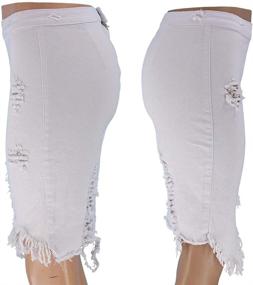 img 1 attached to DCOIKO Womens Elastic Juniors Distressed