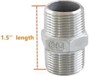 img 3 attached to 🔩 High-Quality HONGLU Nipple Stainless Threaded Fitting for Durable Plumbing Solutions