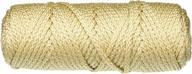 🧶 bonnie macrame craft cord 4mmx50yd, pearl beige: durable and stylish macrame cord for crafters logo