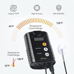 img 1 attached to Durable Reptile Heating Pad Combo Set with Digital Thermostat - Ideal for Turtles, Lizards, Frogs, and Other Reptiles - Terrarium Warmer Under Tank Heater