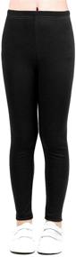 img 4 attached to Auranso Cotton Toddler Girls' Leggings in Full Length for Stylish Clothing