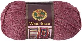 img 1 attached to Lion Brand Yarn 620-139 Wool-Ease Yarn, Dark Rose Heather - Ideal for One-Size Crafts