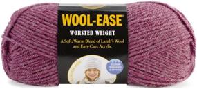 img 3 attached to Lion Brand Yarn 620-139 Wool-Ease Yarn, Dark Rose Heather - Ideal for One-Size Crafts