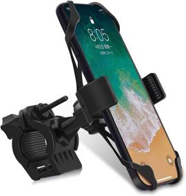 img 4 attached to 🚲 Bike Phone Mount LATSKGN - 360° Rotation, Universal Bicycle Motorcycle Holder Stand Cradle Clamp for iPhone X/XR/XS MAX/8/7/6 Plus, Samsung Galaxy S10/S10e/S10/S9 Plus - 3 Pack Strap Included