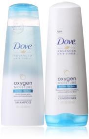 img 1 attached to 💆 Шампунь и кондиционер Dove Advanced Hair Series Oxygen Moisture: Возродить тонкие, плоские волосы - 12 унций