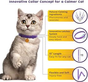 img 2 attached to 🐾 ZEN PANTHER Calming Collar for Cats – Pheromone Cat Calm Collar - Lavender Scented Anxiety Relief Collar - Stress Reduction – Adjustable 15” Relaxing Collar for Kittens – Minimize Aggression and Anxiety