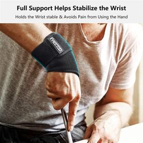 img 1 attached to 🖐️ FREETOO Carpal Tunnel Support Brace - Air Mesh Wrist Strap for Pain Relief & Compression - Adjustable Wrist Guard for Women & Men - Ideal for Arthritis & Tendonitis - Fits Right & Left Hand