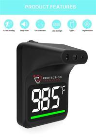 img 2 attached to Cutting-Edge Non-Contact Thermometer: Automated Medical-Grade Infrared Thermometer with Wall Mount, Bluetooth Smartphone Compatibility, and Included Battery