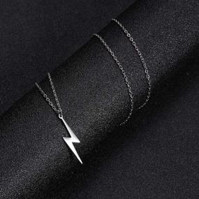 img 1 attached to 🔪 Amaxer Minimalist Hip Pop Razer Blade Flash Geometry Pendant Necklace: Simple Punk Rock Unisex Jewelry for Trendsetters!