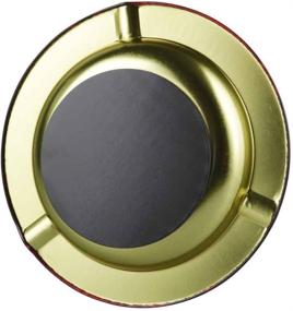 img 1 attached to 🧲 Magnetic Raw Round Metal Ashtray: Sleek and Functional Smoking Companion