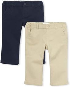 img 4 attached to 👧 Adorable Girls Toddler Uniform Pants & Capris at Children's Place: Perfect for School & Play