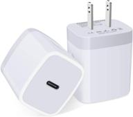 🔌 2pack 18w pd 3.0 быстрая зарядка usb-c стеновое зарядное устройство для iphone 12 | тип c адаптер питания совместим с iphone 13/13 pro max/13 mini/12/11, samsung galaxy s21 s20 fe ultra 5g note 20 9, pixel логотип