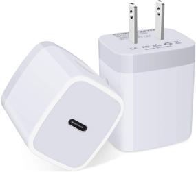 img 4 attached to 🔌 2Pack 18W PD 3.0 Быстрая зарядка USB-C стеновое зарядное устройство для iPhone 12 | Тип C адаптер питания совместим с iPhone 13/13 Pro Max/13 Mini/12/11, Samsung Galaxy S21 S20 FE Ultra 5G Note 20 9, Pixel