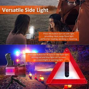 img 1 attached to 🔦 10000mAh Rechargeable Spotlight: Ultra-Bright 10000 Lumens, IP65 Waterproof Handheld Flashlight with 6 Light Modes and Collapsible Tripod