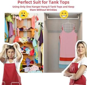 img 3 attached to 👚 Maximize Closet Space with Niclogi Tank Tops Hanger Bra Hangers - Metal Folding Organizer for Tank Tops, Bras, and More!