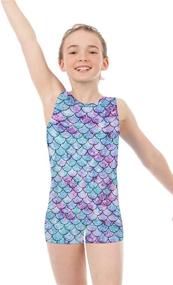 img 3 attached to RAISEVERN Leotards Gymnastics Printing Biketards Sports & Fitness for Other Sports