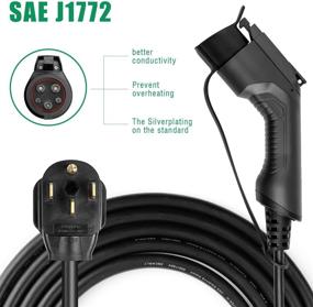 img 2 attached to 🔌 Портативное зарядное устройство LEFANEV 32 Ампера уровня 2 - Эффективная зарядная станция для электромобилей SAE J1772 (NEMA 14-50, 32A/25 футов, 220V-240V, 7.68KW)