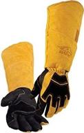 🧤 durable and reliable premium pigskin cowhide welding gloves logo