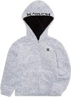hurley boys' zip-up hooded sweatshirt logo