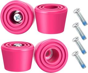 img 4 attached to TOBWOLF 4PCS Roller Skate Stoppers with Bolts, Rubber Compound Quad Skate Toe Stops, Double-Row Roller Skating Brake Toe Stoppers Blade Jam Plugs