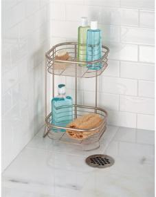 img 3 attached to iDesign Forma Metal Wire Corner Shower Caddy - 2-Tier Bath Shelf Baskets - Satin Silver Finish