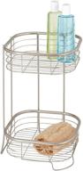 idesign forma metal wire corner shower caddy - 2-tier bath shelf baskets - satin silver finish logo