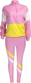 img 3 attached to 🩴 HAIJUN Women's Long Sleeve Top and Elastic Waistband Legging Sweatsuit: Stylish 2 Piece Outfit for Tracksuit Two Piece Sets