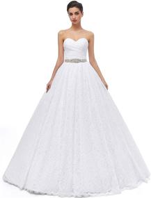 img 4 attached to Beautyprom Womens Sweetheart Wedding Dresses Women's Clothing