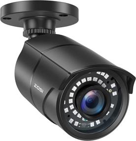 img 4 attached to 📷 ZOSI 1080p Hybrid Security Camera Outdoor Indoor, 2.0MP HD 1920TVL, 4-in-1 HD-CVI/TVI/AHD/960H Analog CVBS, 36PCS LEDs, 120ft IR Night Vision, 105° View Angle, Surveillance CCTV Bullet Camera (Black)